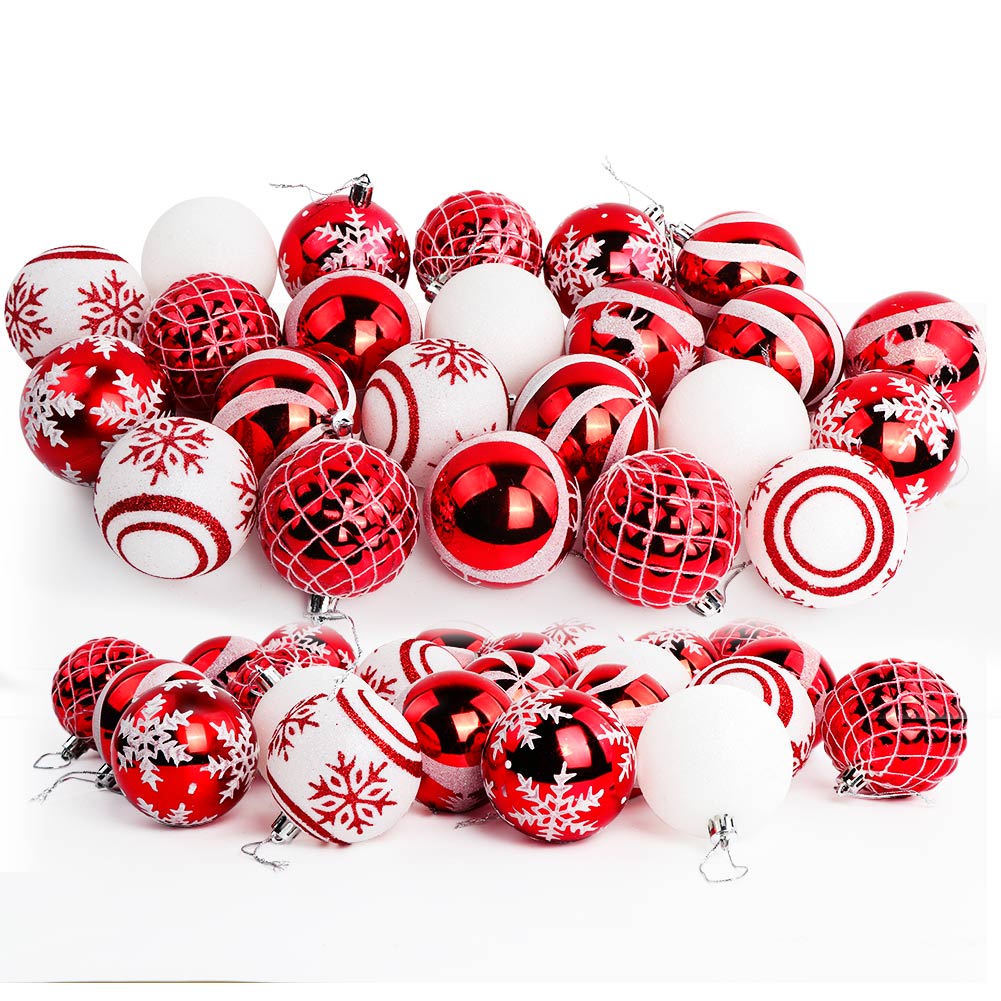 30pcs Wooden Christmas Ornaments Round Wooden Bauble with Holes, 3.5  Unfinished Natural Wood Discs DIY Craft Christmas Hanging Decorations